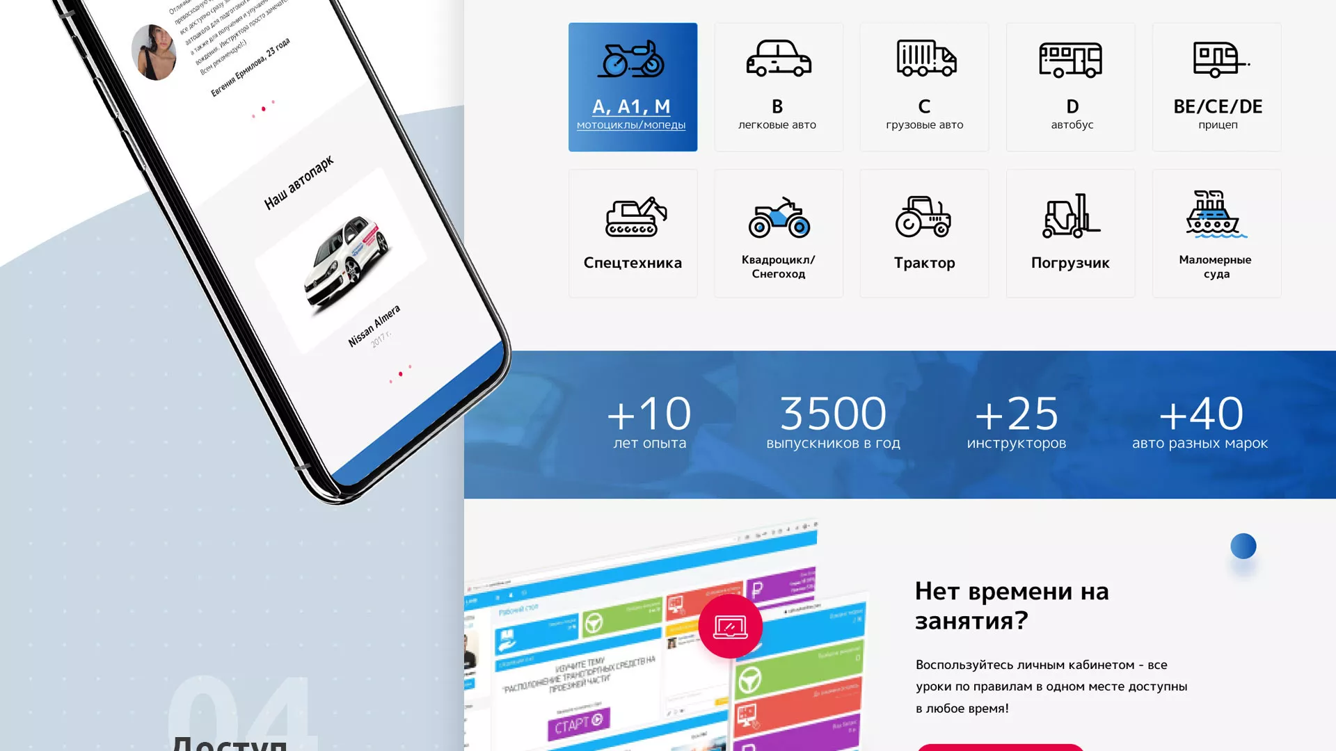 Разработка сайта автошколы «Орлан» в Полевском